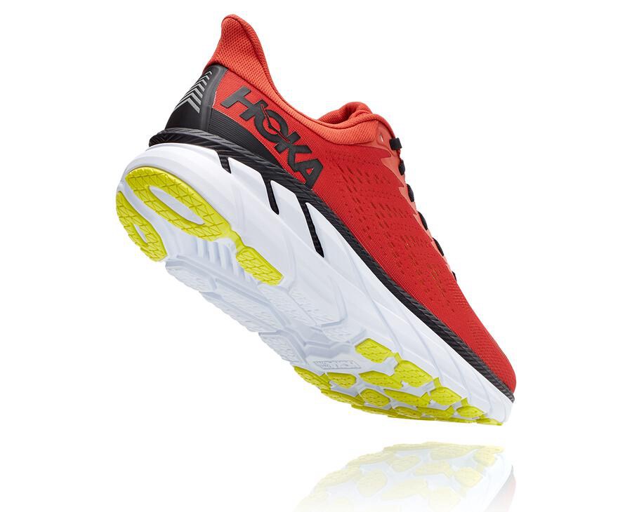 Hoka One One Mens Running Shoes - Clifton 7 - Red - BDXZ29806